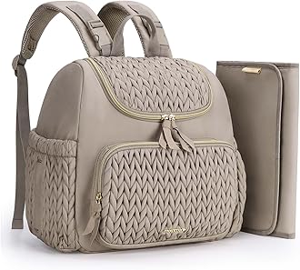 mommore Diaper Bag Small Diaper Backpack Stylish Baby Backpacks Travel Mini Maternity Bags with Insulated Pockets, Changing Pad, Stroller Straps