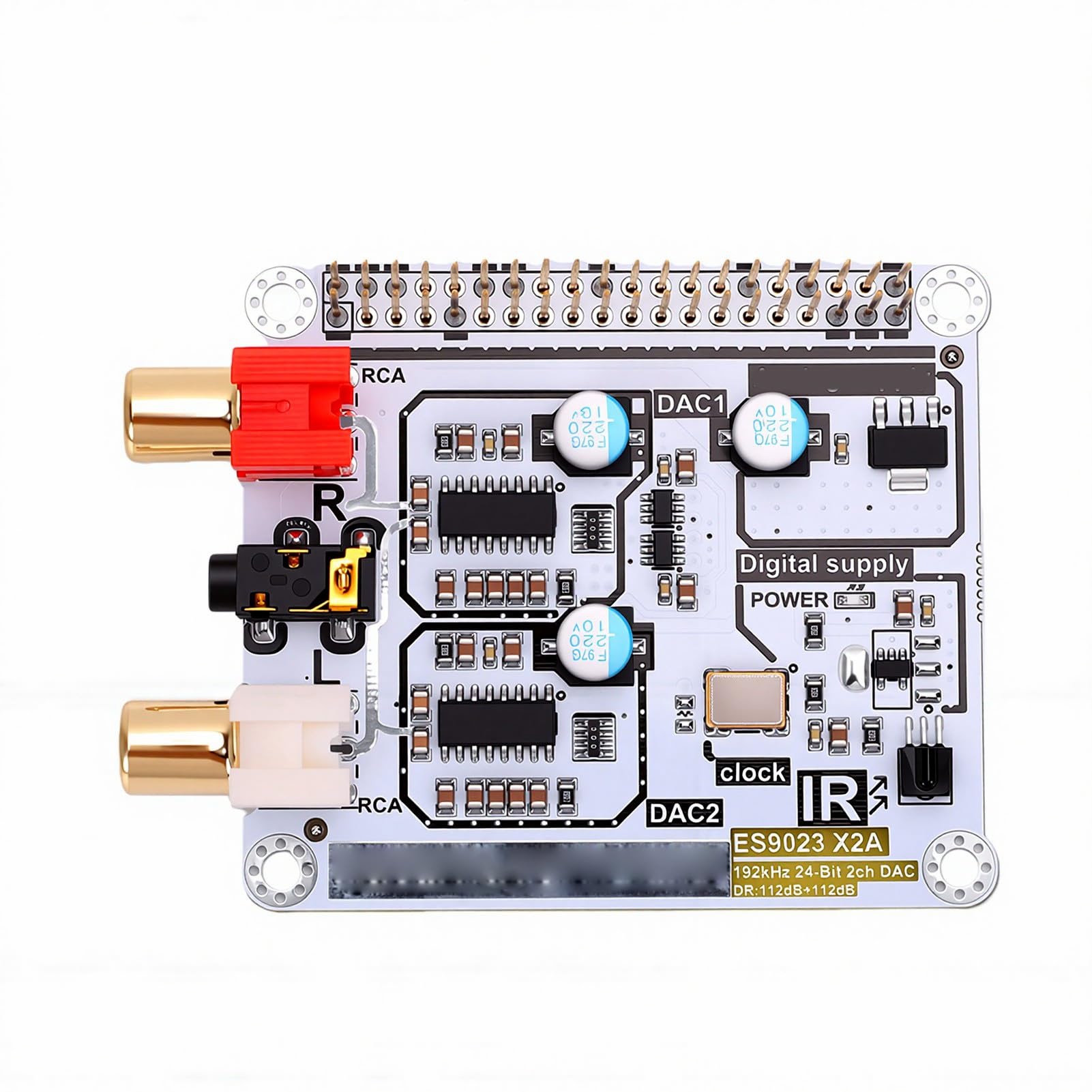 HiFi Cyfrowy na Analogowy HAT dla RasPi 4B, Podwójne Dekodowanie