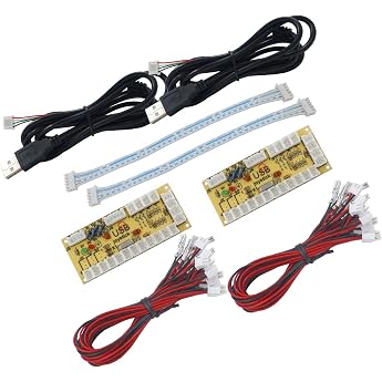 SJJX 2 Player Zero Delay Generic Game Controller USB Encoder Board to Joystick for MAME & Raspberry Pi 1/2/3 RetroPie DIY Pro