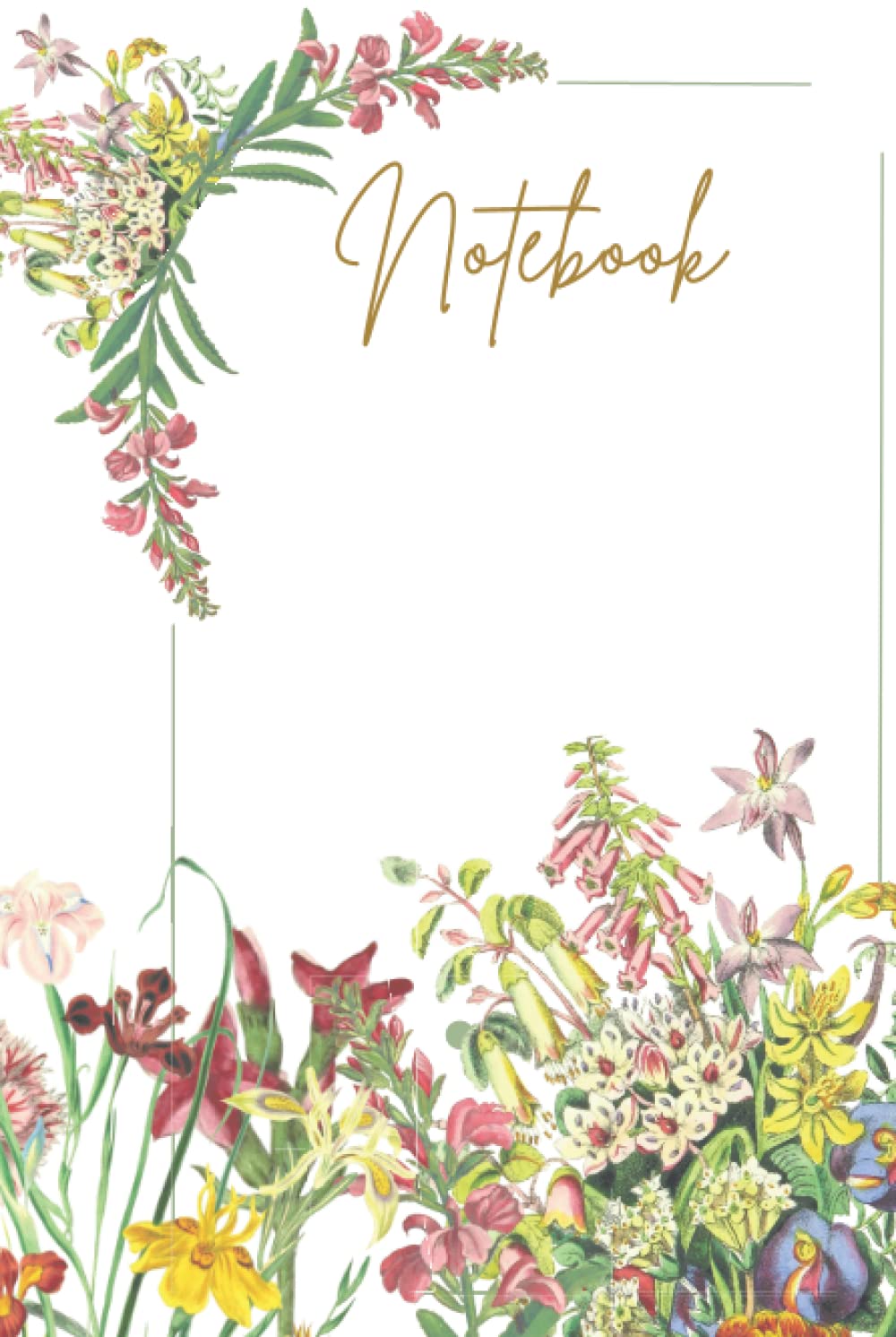 Notebook Leaves Cover: Writing, Notebook, Diary, Notepad, Passwords, Recipes, Pad, Notes, Journal 6x9 inches, 120 Pages