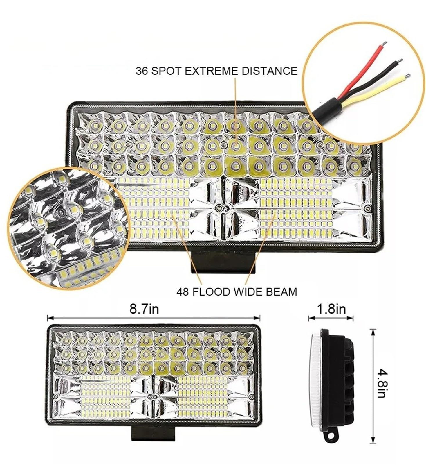 Faro Delantero 2 Luces LED De Trabajo Para Tractor