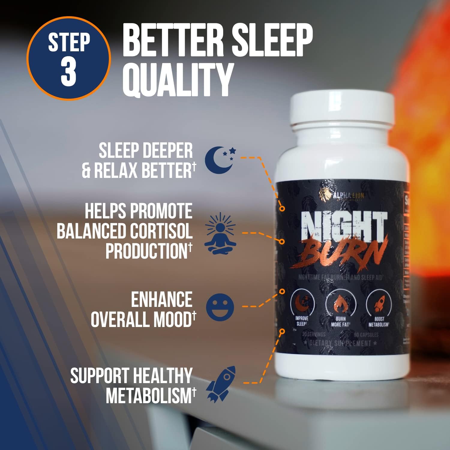 ALPHA LION Dad BOD Destroyer Supplement Stack, Fat Loss Support for Men, Helps Build Lean Muscle, Improves Sleep & Recovery, Superhuman Burn + Cravings Killer + Night Burn Supplements - Smurf Juice : Health & Household