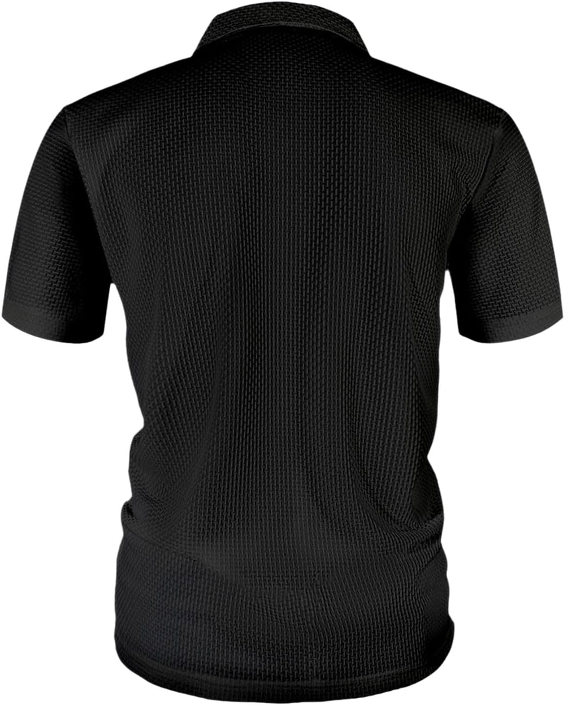 Shirts for Mens Short Sleeve Slim Fit Golf Shirt with Pocket Casual Collared Shirt Textured Knit Tops Workout Shirts