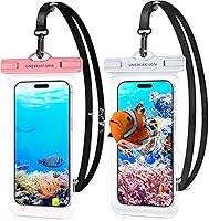 Vista 12 de UNBREAKcable Funda impermeable para teléfono, paquete de 2 fundas impermeables IPX8 para iPhone 16 15 14 13 12 11 Pro Max y Samsung S25 S24 S23