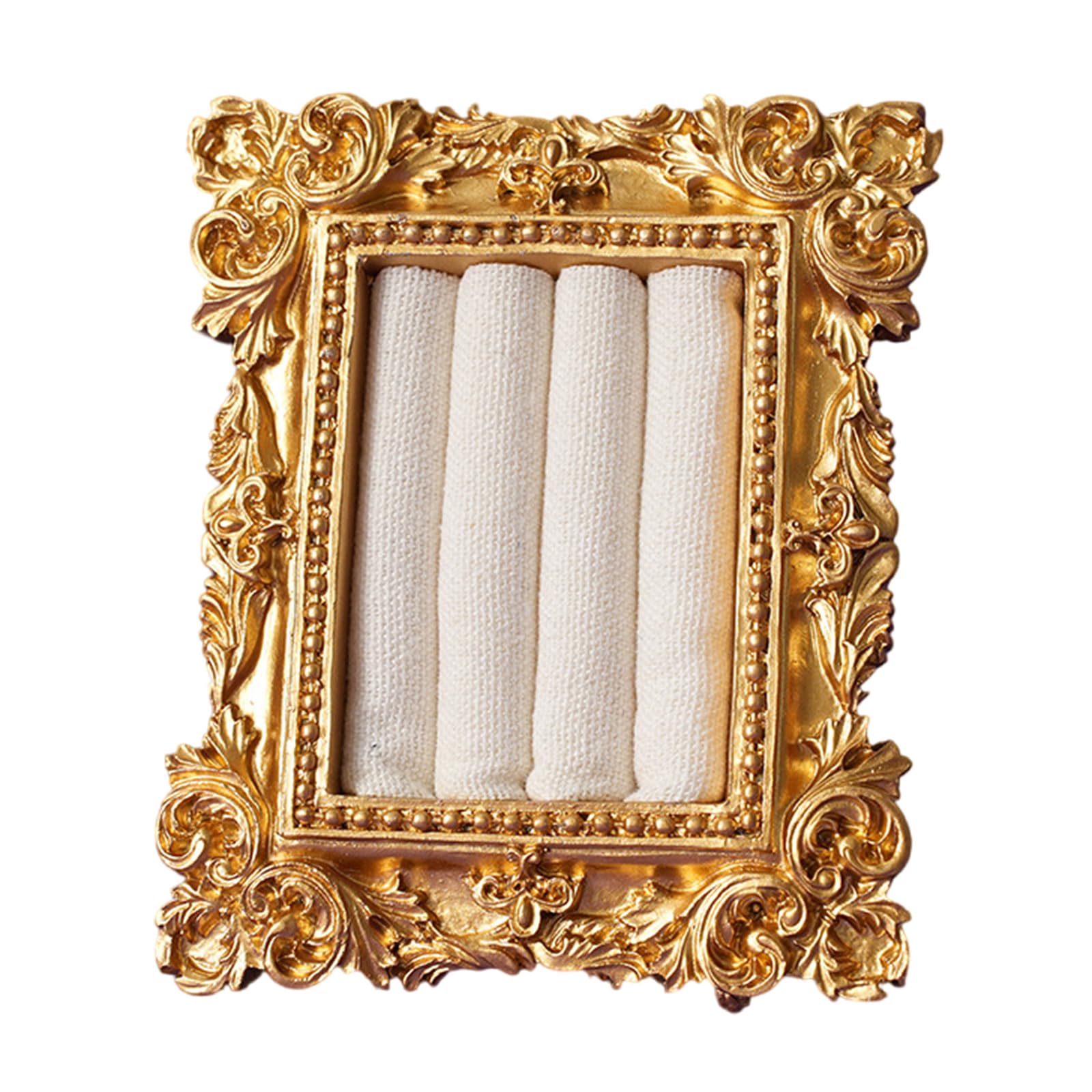 our fave Antique Type Rings Holder with Soft Flannel Base Compact for Jewelry Display and Gift Giving Resin Jewelry Display