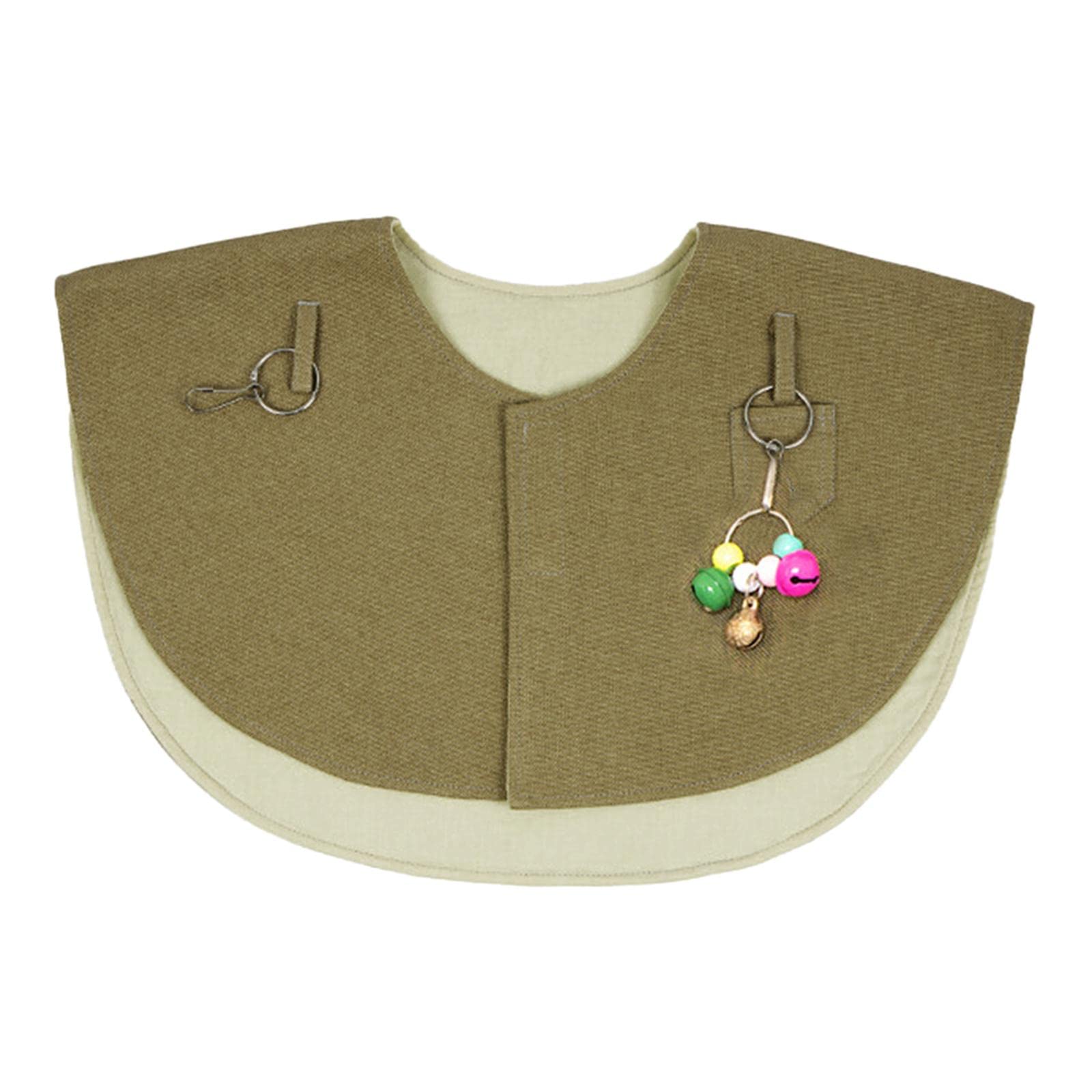 Protecteur d'épaule parrot anti-morsures en polyester vert lavable pour cockatiels