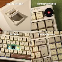 EPOMAKER RT100 ISO Mechanikus Billentyűzet 98 Gomb Bluetooth Vezeték Nélküli Retro 5