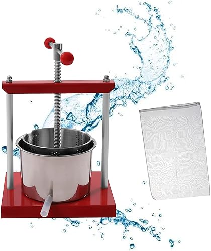 Miniatura 9 de LOYALHEARTDY Prensa manual de tintura de queso hierbas frutas vino 3 l08 galones prensa manual para jugo verduras vino aceite de oliva