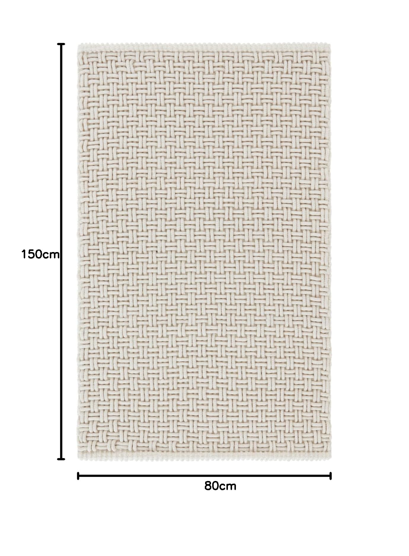 JOTEX Alfombra de baño, poliéster, Natural, 80 x 150 cm, 11