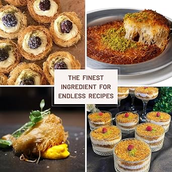Kataifi Shredded Fillo Dough, Dried & Shredded Phyllo Dough for Dubai Chocolate Bar Pistachio, Kadayif, Kataifi, Knafeh (17.6 oz)