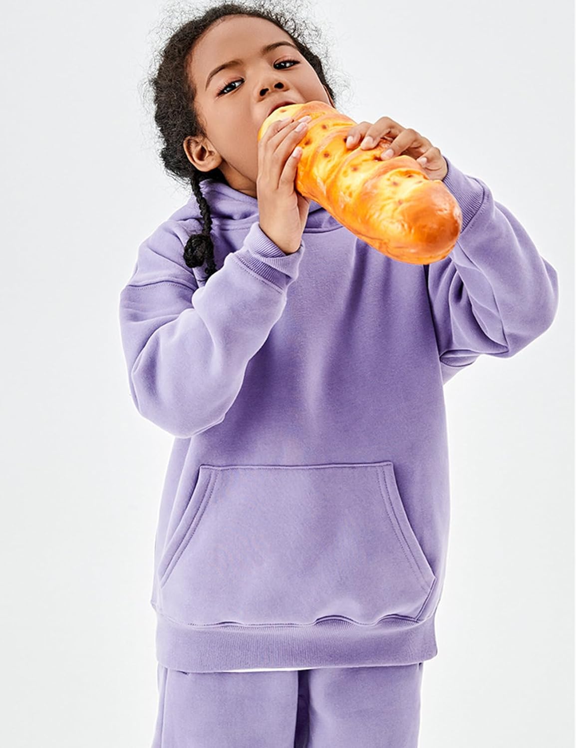 Girls Hoodie Kids Sherpa Lined Sweatshirt Warm Fleece Pullover Winter Cozy Hoodies - Image 3