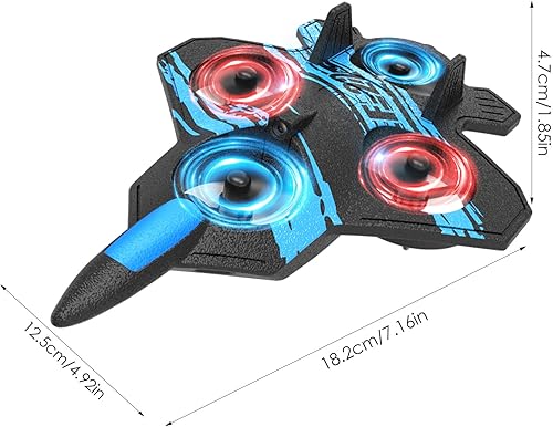 Miniatura 7 de Harrisville Designs RC AirPlane Dron, helicóptero cuadricóptero de avión de control remoto con vuelo automático, giros 3D, 3 modos de velocidad,