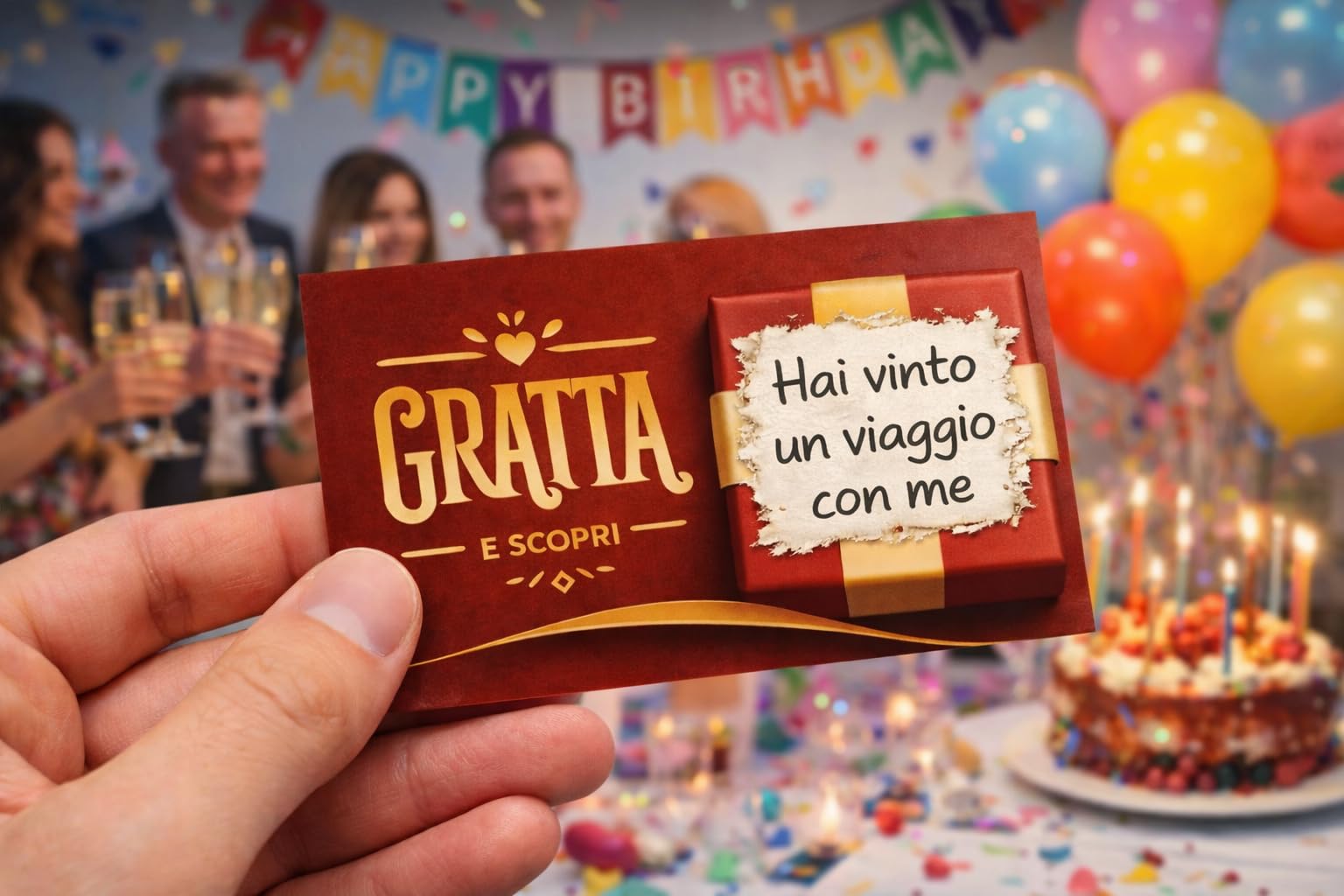 GHIBLI Biglietti Gratta e Vinci Personalizzati per Feste Compleanni Natale Matrimoni Regali
