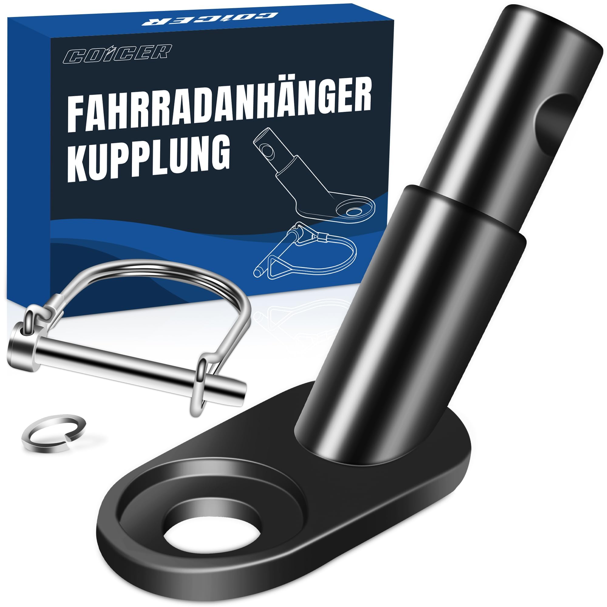 Coicer Fahrradanhänger Kupplung, Anhängerkupplung Hundeanhänger für Fahrrad