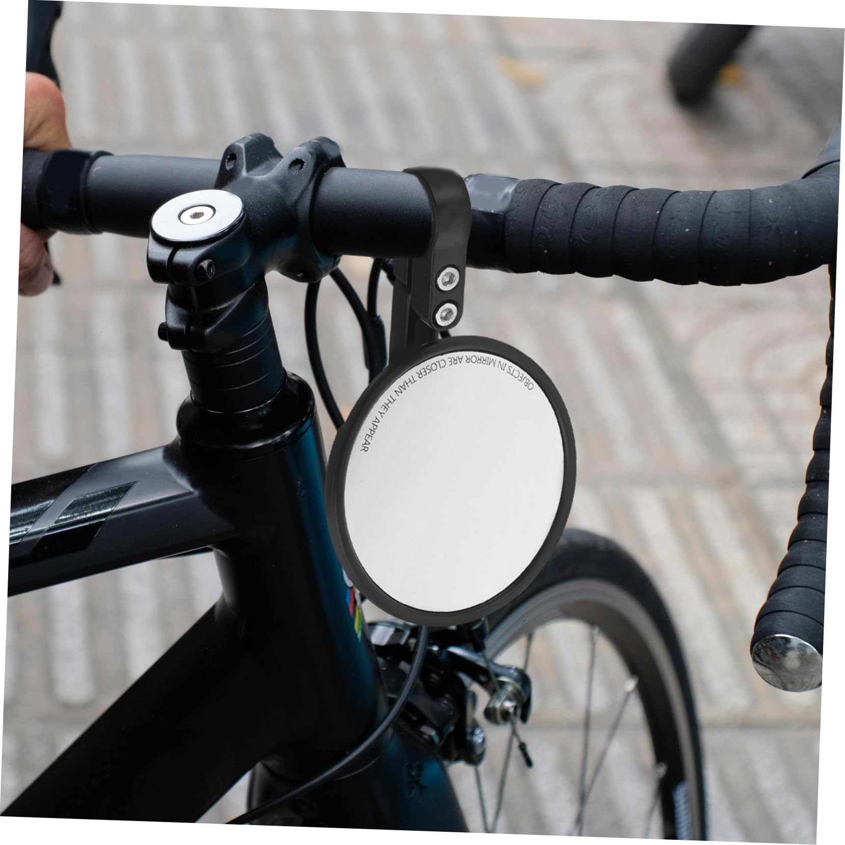 SUPVOX Rétroviseurs de Vélo Réglables en Plastique et Verre, Compatibles Guidon 22-24mm, Légers et Pivotants pour Vélo de Route et Vtt, Lot de 2 Pièces Noirs