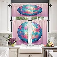 Vista 716 de Cenefas de cocina modernas con patrón de cobre marrón dorado para ventanas, cenefas opacas abstractas de marcas de arañazos y cortinas opacas