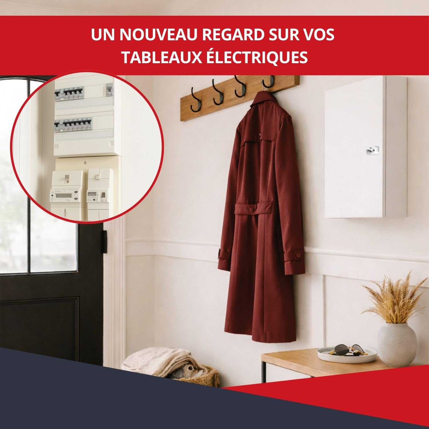 ATOLE - Cofanetto di rivestimento bianco con serratura a chiave per quadri elettrici - H. 790 x L. 340 x P. 140 mm - (taglia 3)