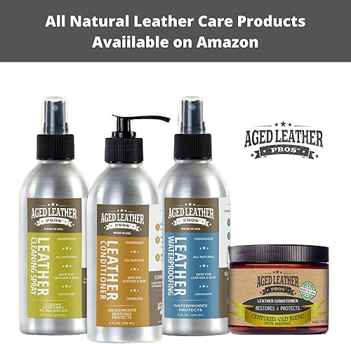 Miniatura 3 de Limpiador de cuero con pH equilibrado (8 onzas) para gamuza, nobuck y cualquier cuero  Protege bolsos, zapatos, chaquetas, sofás, interiores de