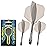 Winmau Darts Fusion Integrated Flight & Shaft System - No.2 Shape & Design - Grey Colour, Short Length