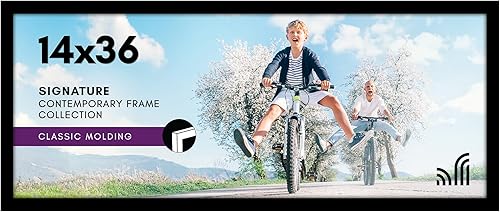 Vista 29 de Americanflat Marco de fotos de 10 x 13 pulgadas con vidrio inastillable - Colección Signature - Marcos de estilo galería hechos de madera de Negro