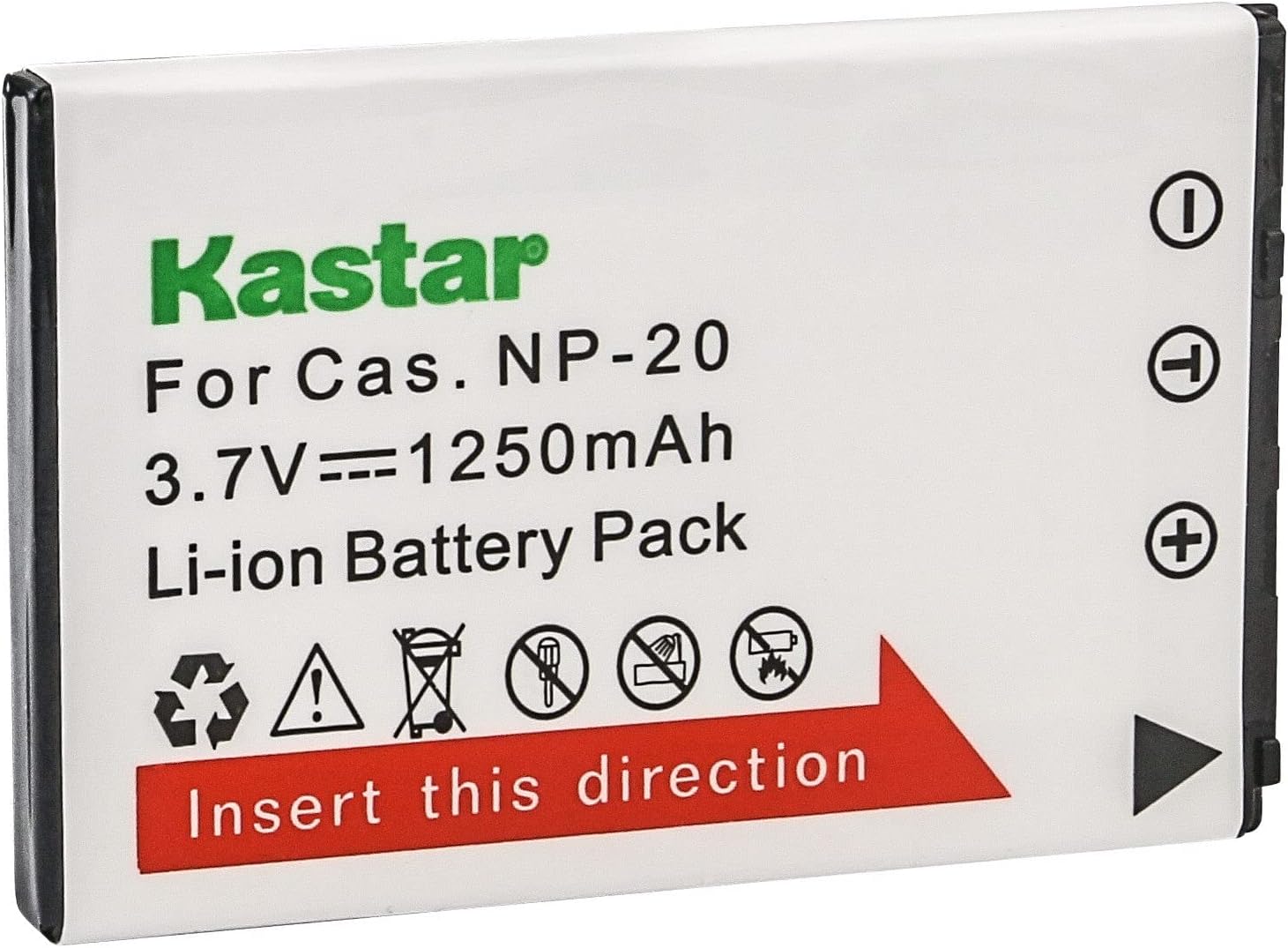 Kastar1-Pack Battery CNP-20 Replacement for Casio Exilim EX-S1, Exilim EX-S2, Exilim EX-S3, Exilim EX-S20, Exilim EX-S100, Exilim EX-S500, Exilim EX-S600, Exilim EX-S770 Camera