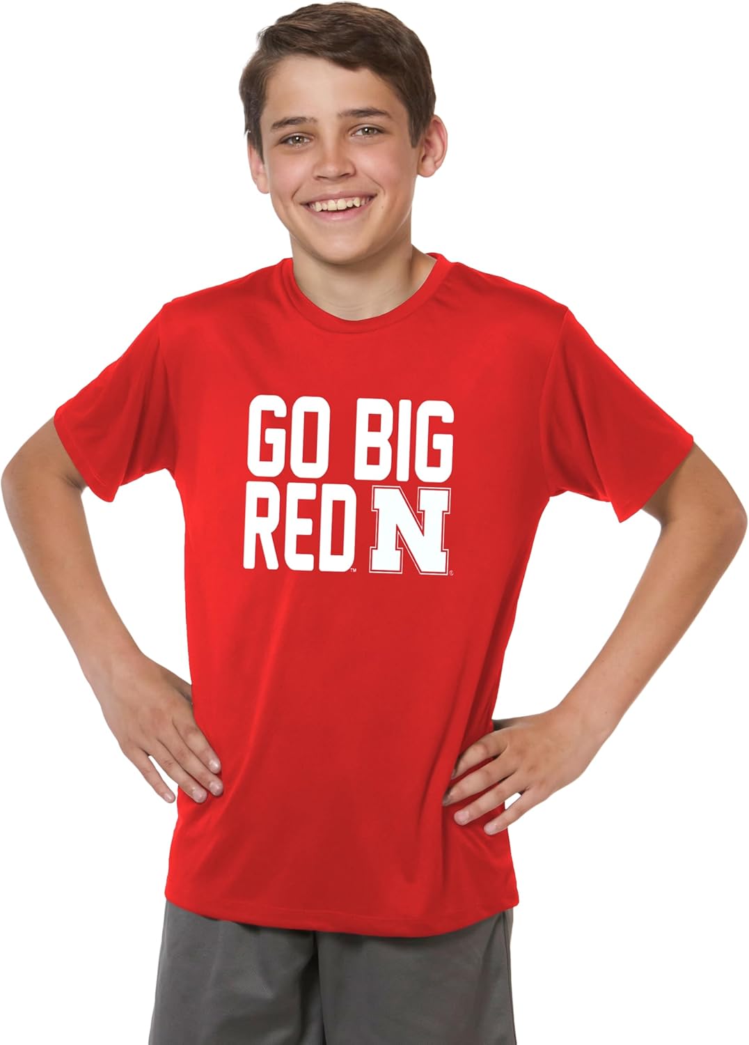 Little King NCAA Boys Youth-Poly Tech T-Shirt-Team Colors-YS YM YL YXL