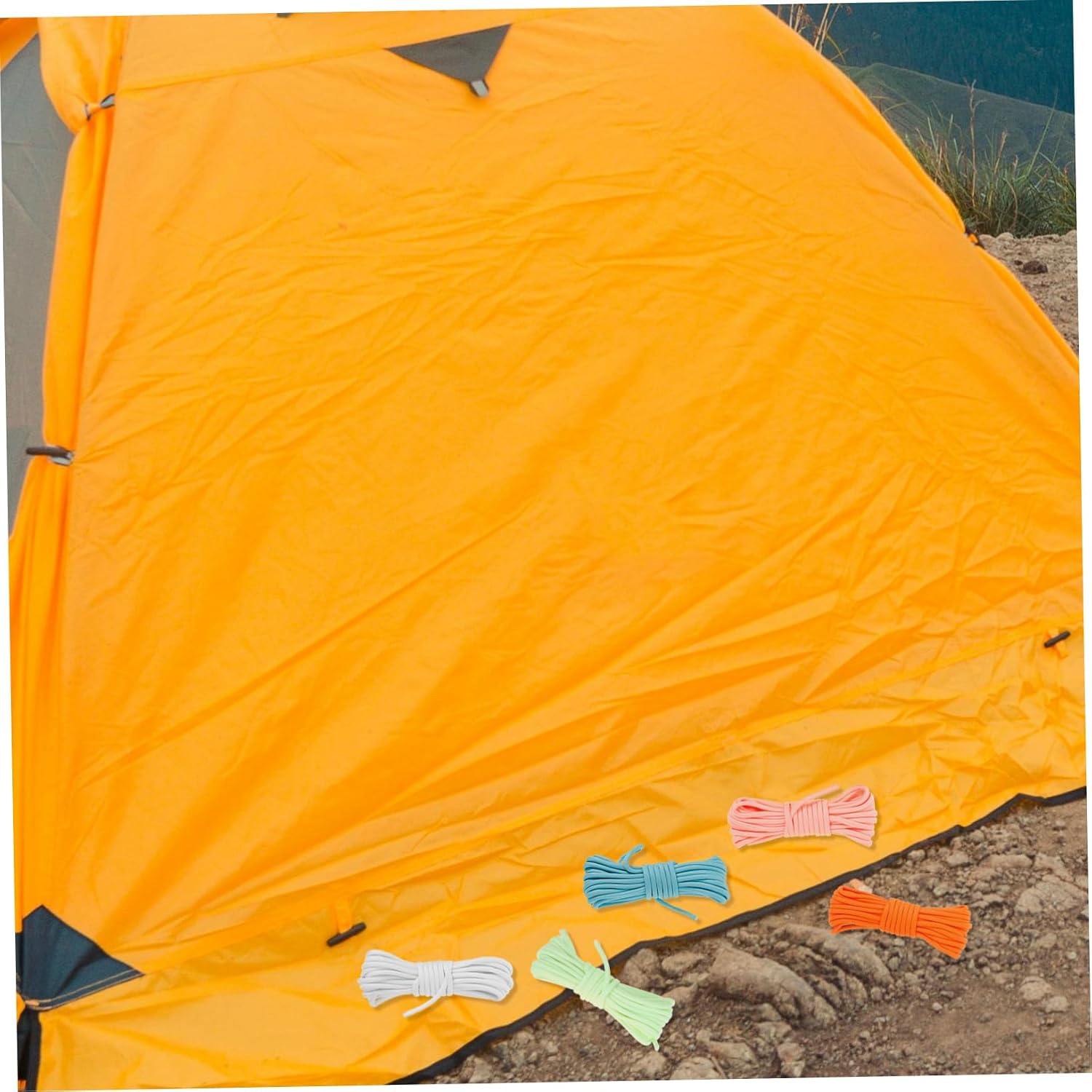 Multi-Function Outdoor Tent Ropes 5m Length 4mm Width Durable Camping Umbrella Cords Skid Resistance Perfect for Camping Picnics