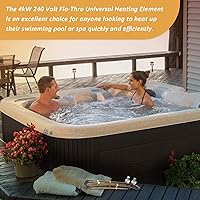 Vista 7 de 4.0KW 240V Univeral Heater Element Replacement for Balboa Spa Heater Element 4.0 KW 58104 or Flo-Thru Hot Tub Spas Electric Heaters (10 inch)