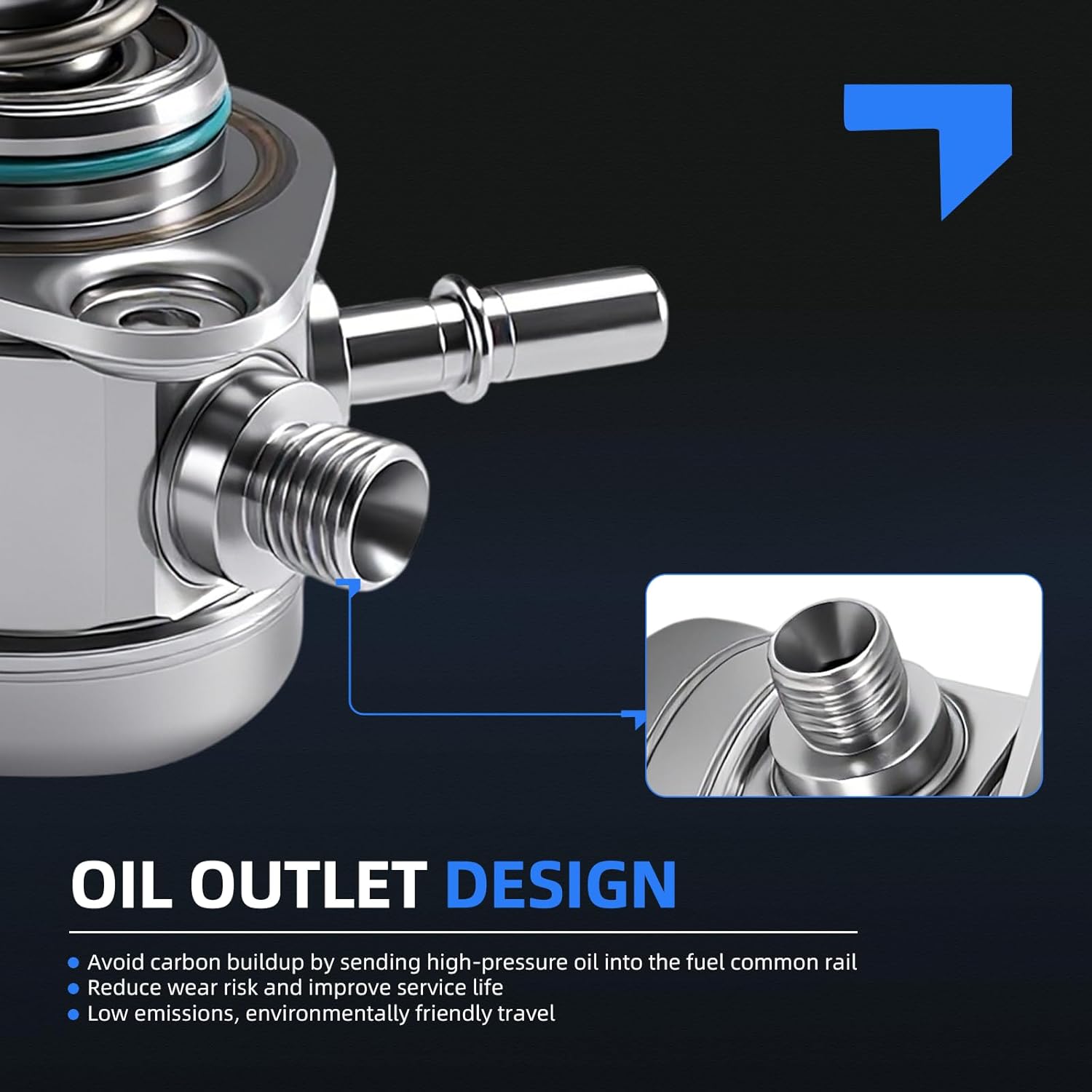 High Pressure Fuel Pump, for Ford Explorer for Taurus for Flex for Police Interceptor Sedan for Police Interceptor Utility, for Lincoln MKS/MKT 2010-2019, V6 3.5L, Replace# HM10034, GDP206