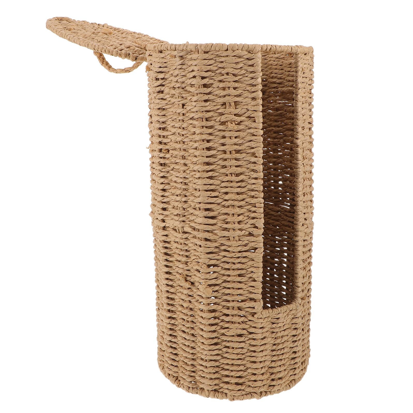 Panier rotin salle de bain bohème pour ranger le papier toilette