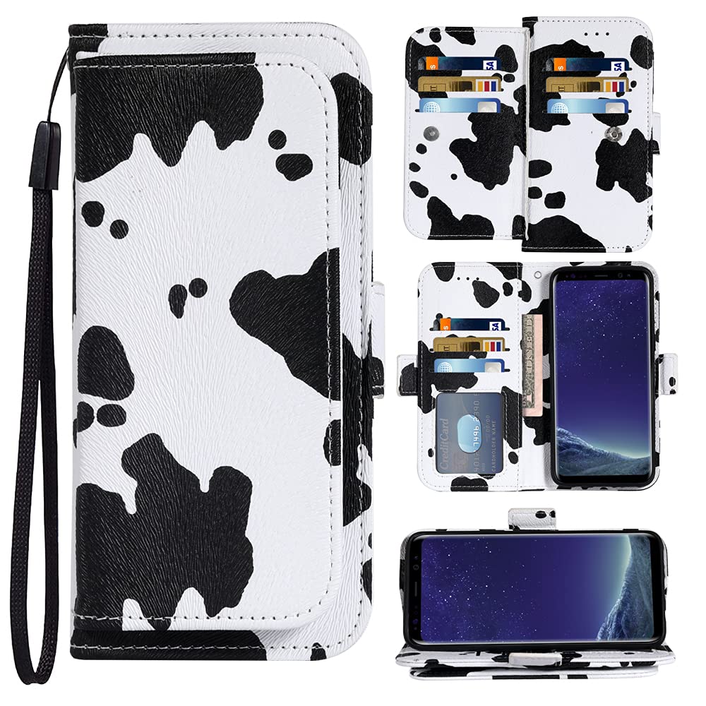 WWAAYSSXA Compatible with iPhone 7/8/SE 2020 Wallet Case and Wrist Strap  Lanyard Card Holder Cell Phone Cases for iPhone7 iPhone8 i Phone7case