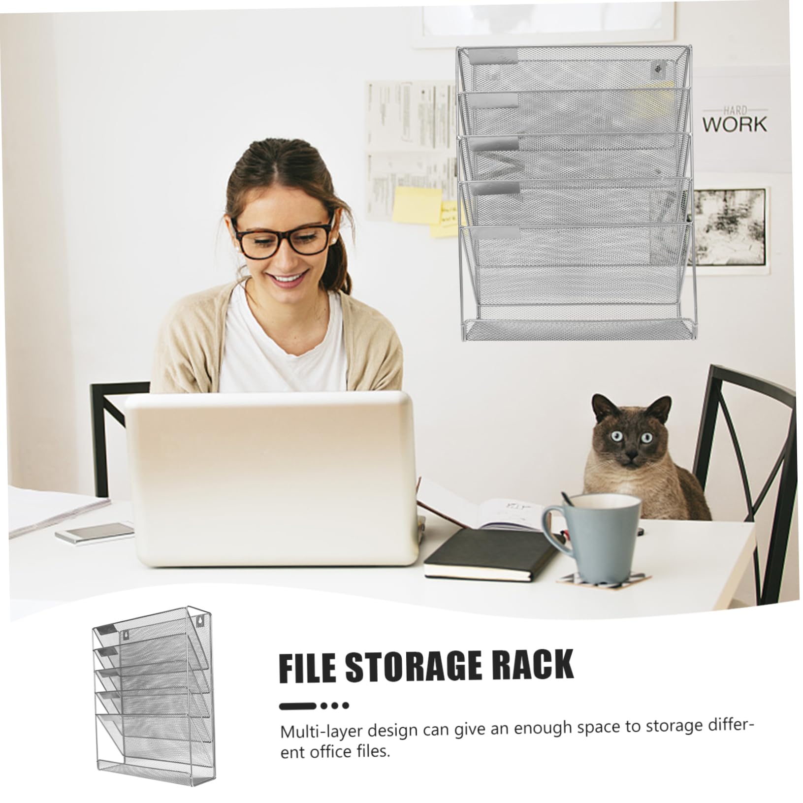 Organizer Parete Per Cartelle Sospese Portadocumenti Per Ufficio e Casa Multifunzione Per Documenti e Buste Design e Resistente Facile Riporre e Trovare