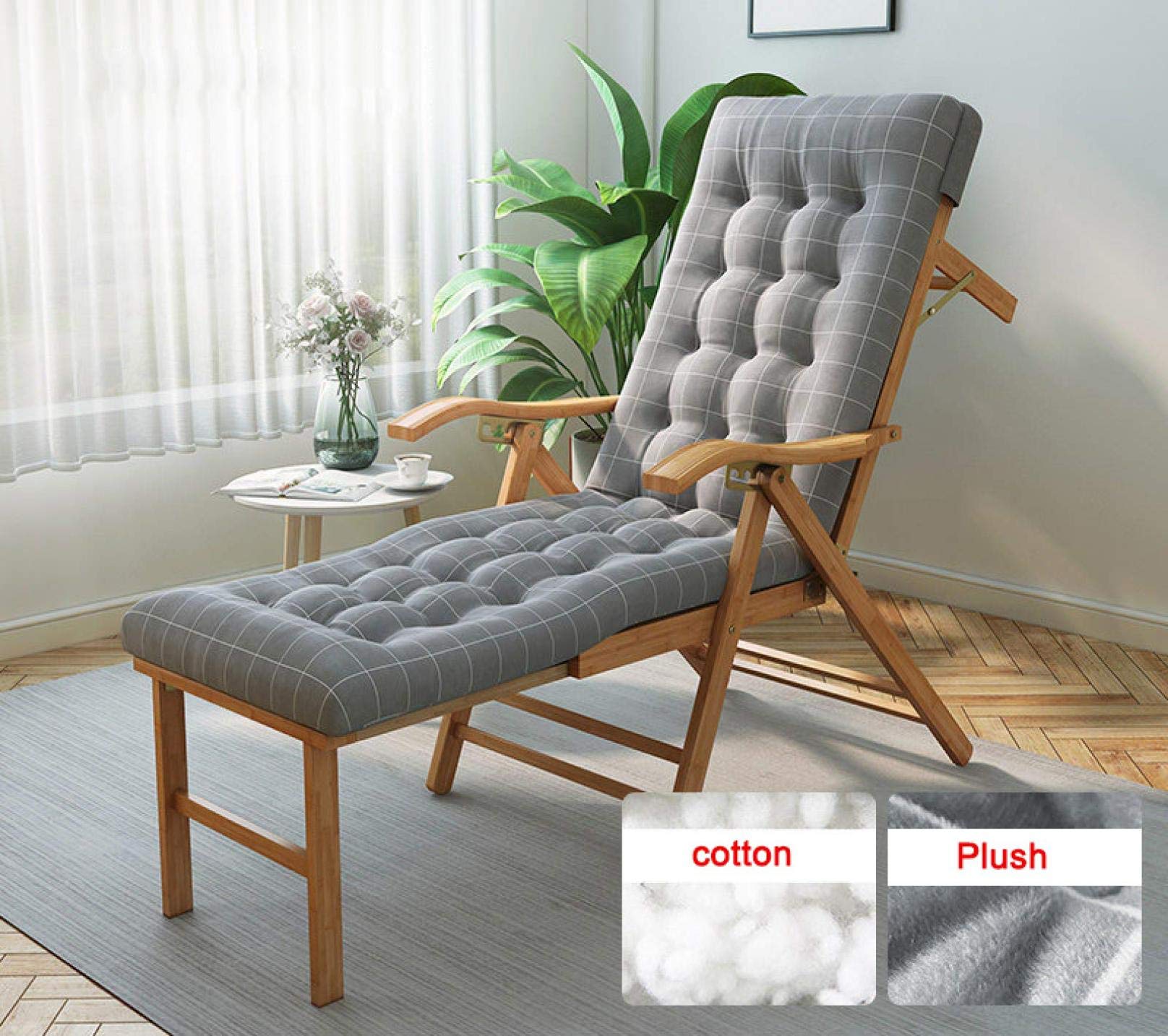 Chaise Longue Pliante contre le Mal de Dos - Transat Zéro Gravité en Bambou Réglable