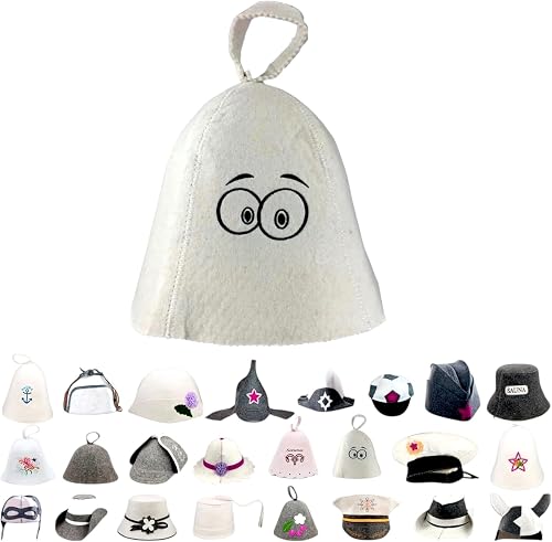 ® Chapeau de Sauna en Feutre 100% Coton pour Sauna GMMH