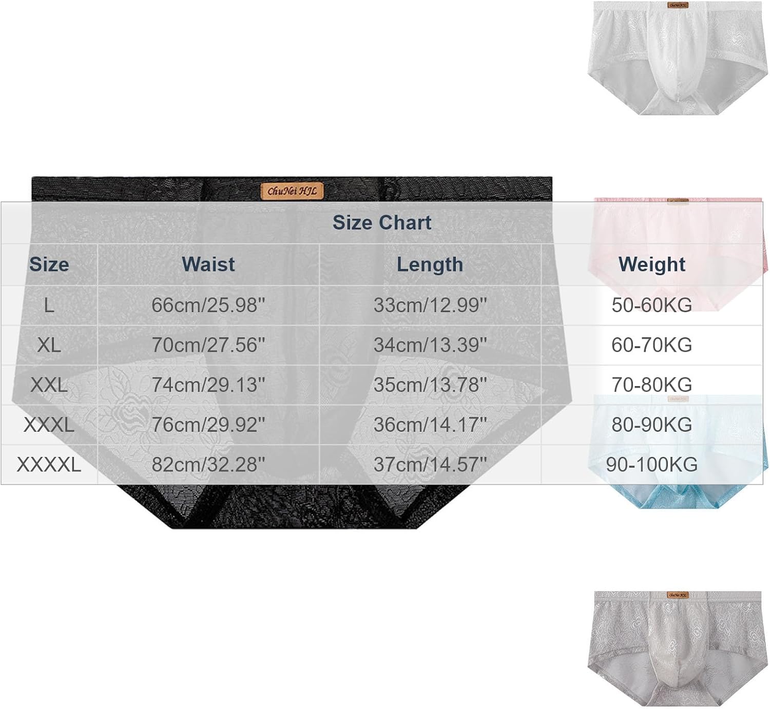 Men's Lace Bikini Briefs Low Rise Contour Pouch Underwear