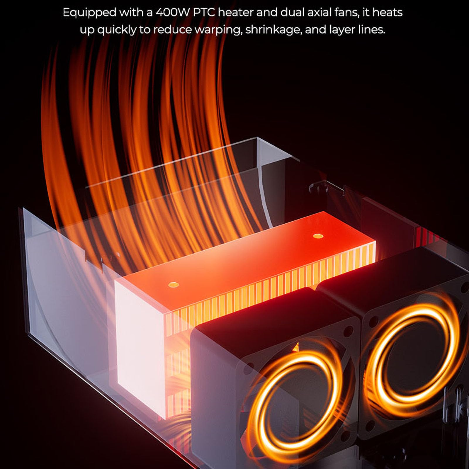 Creality Calentador de cámara de secado de filamentos de hasta 70 °C, para Ender-3 Series, Ender-3 S1 Series, Ender-3V3 SE/KE, Creality HI/CR-10, Ender-5(Con una Carcasa Exterior para Impresora 3D)