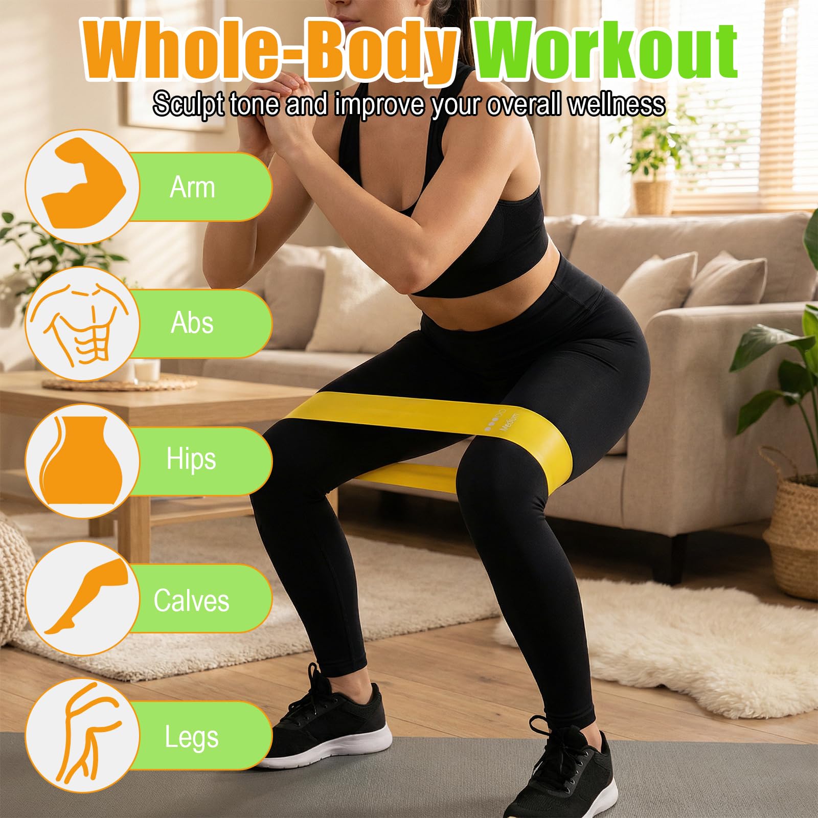 20 bandas de resistencia, diferentes niveles de resistencia, bandas de ejercicio para mujeres y hombres, estiramiento, entrenamiento, equipo de gimnasio en casa para pilates, yoga, terapia