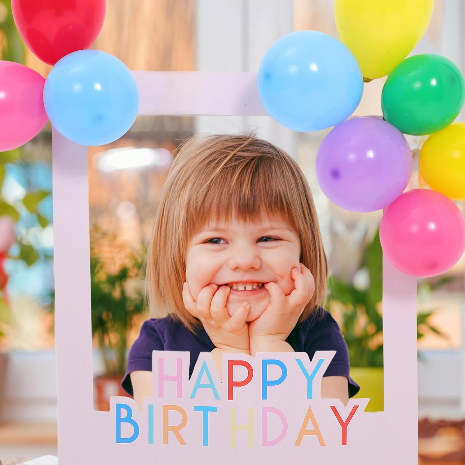 Birthday Photo Prop Frame for Birthday Party Photo Booth Decoration with Themed Design Fun Party Prop for Memorable Social Media Pictures