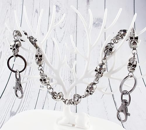 Miniatura 83 de Cadenas punk unisex para pantalones, cadenas de cinturón de alta resistencia, pantalones de hip hop, cadena de jeans con cierres de langosta