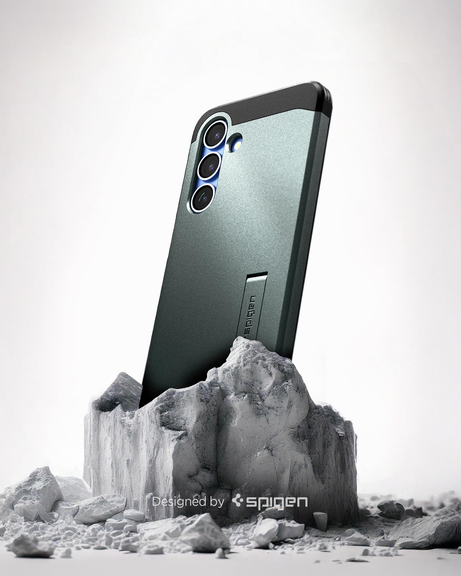 Spigen Cover Tough Armor (AI) MagFit Compatibile con Samsung Galaxy S25 - Abisso Verde
