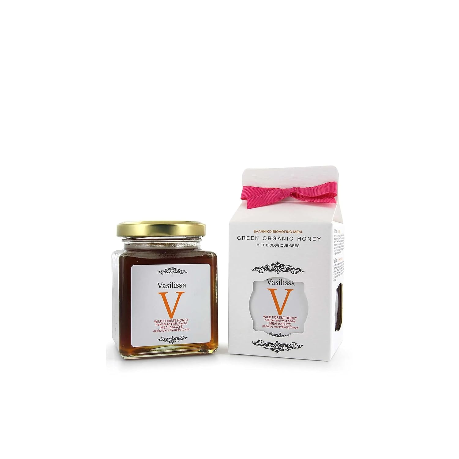 Award Winning Organic Greek Honey - Vasilissa Greek Organic Wild Forest Honey (Heather/Wild Herbs) - 8.81 oz