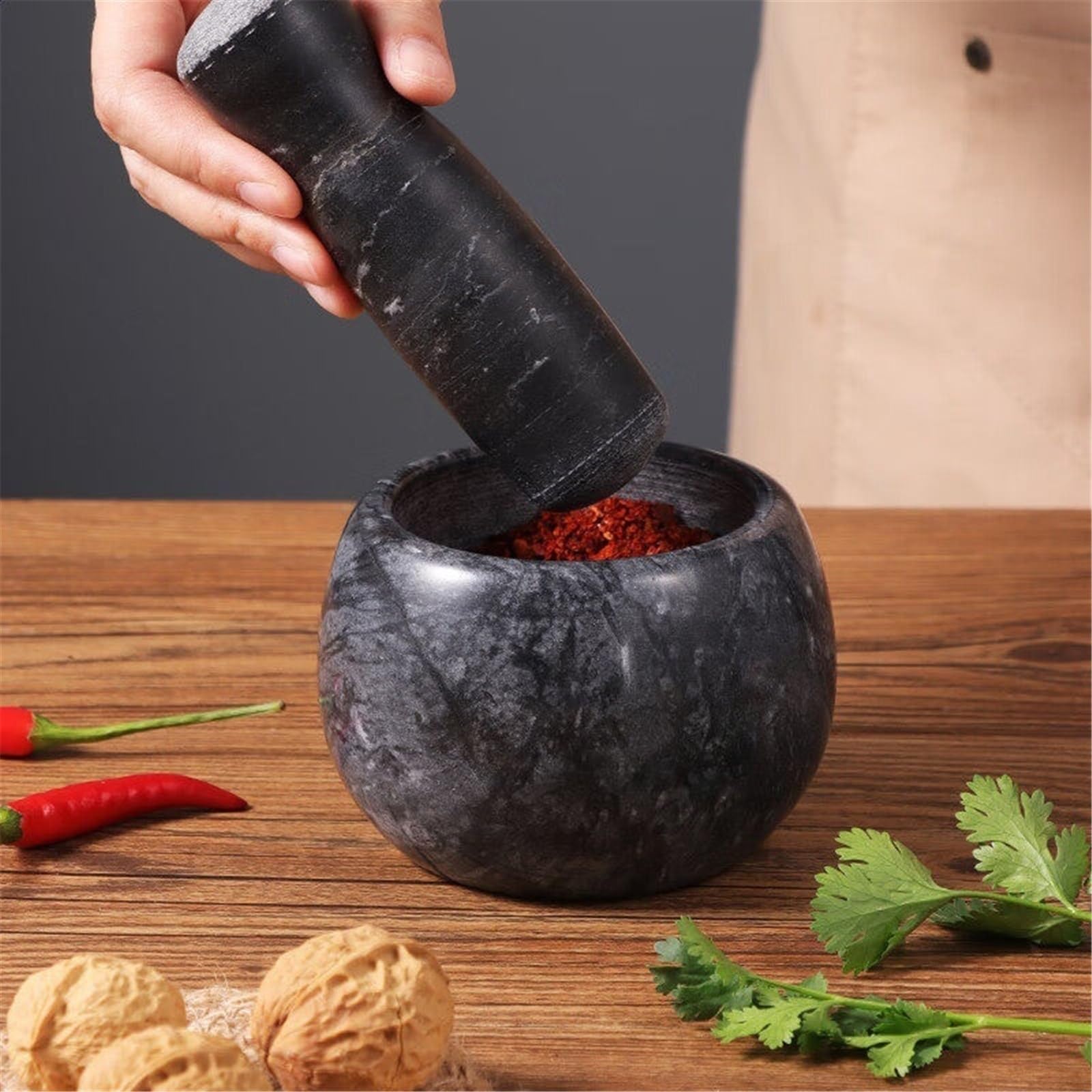 Ensemble de mortier et pilon en marbre exquis Ultimate Kitchen Essential