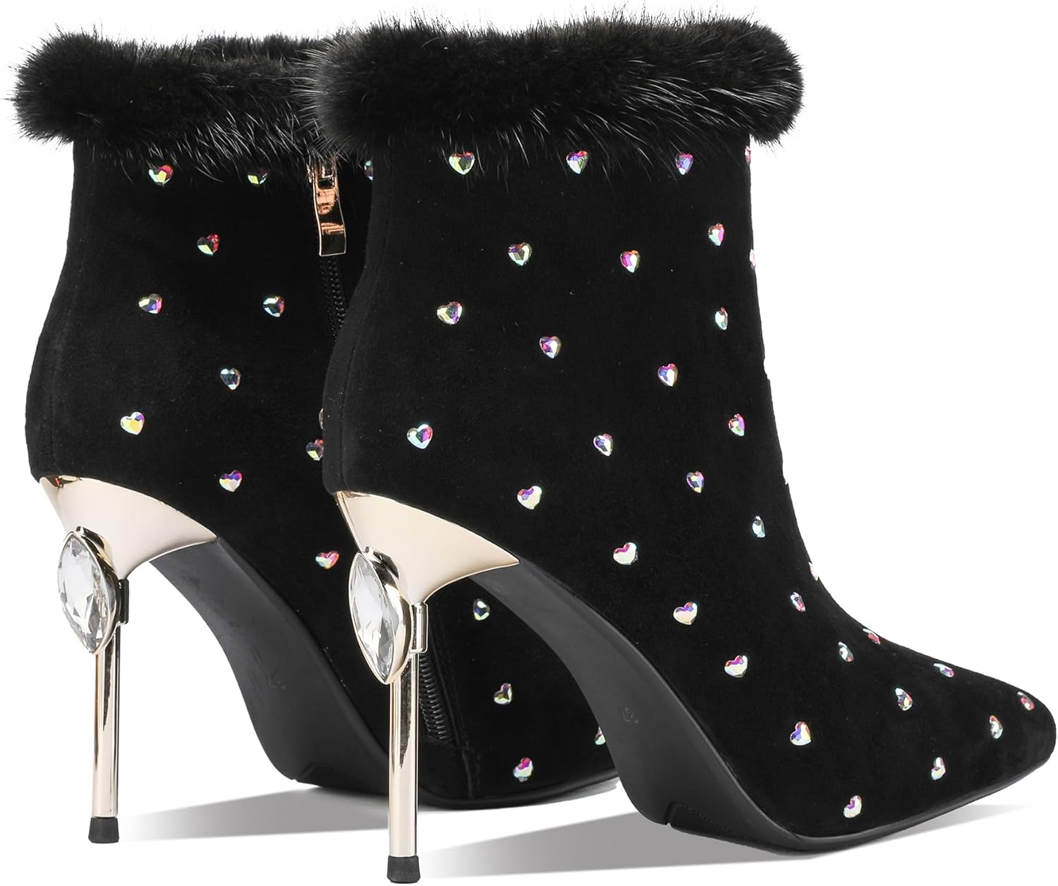 TDD Sexy Dress Stiletto Booties for Women Pointed Toe Ankle Boots