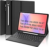 Vista 12 de Combo Touch - Funda con teclado táctil para Samsung Galaxy Tab S10 FE/S10 Lite/S9 FE de 10.9 pulgadas, teclado retroiluminado desmontable magnético