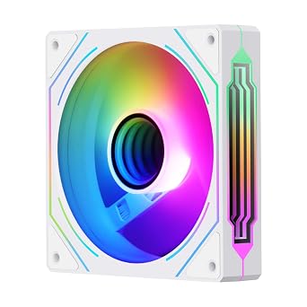 SEGOTEP HB-12 Gaming PC Cooling Fan - 120mm - Infinity Mirror ARGB Case Fan - PWM - White Color - Single