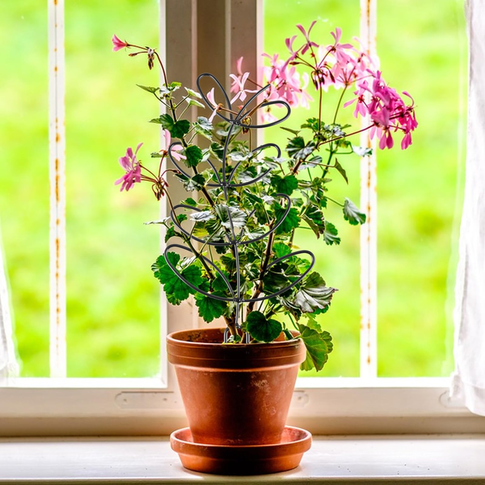 2 Supporti Per Piante Rampicanti In Metallo - Traliccio A Forma Di Foglia Per Piante Da Interno