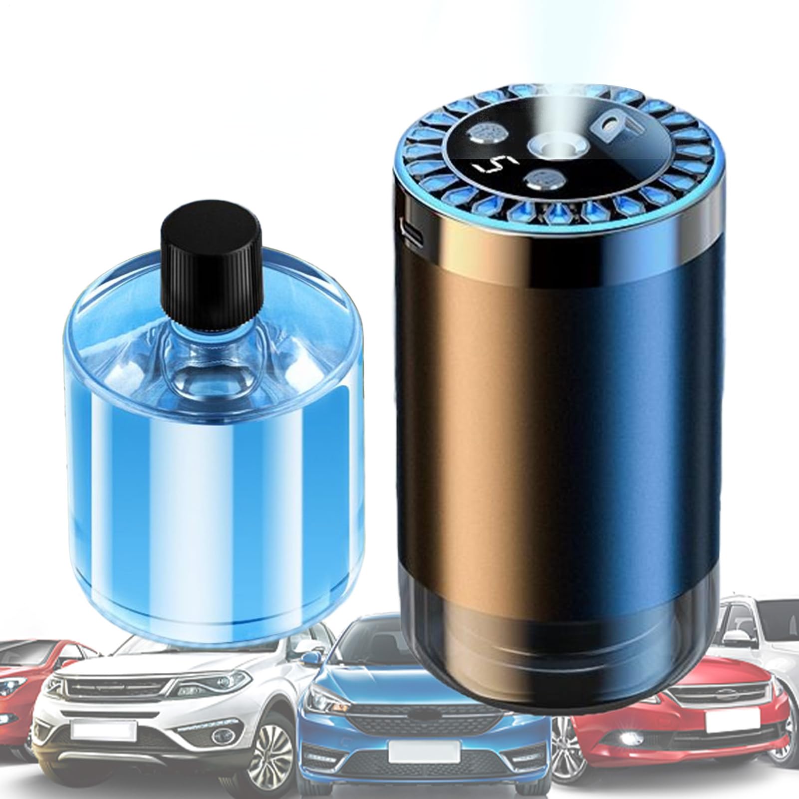 Diffuseur d'huile de voiture USB, mini humidificateur d'air pour studio et salle de bain