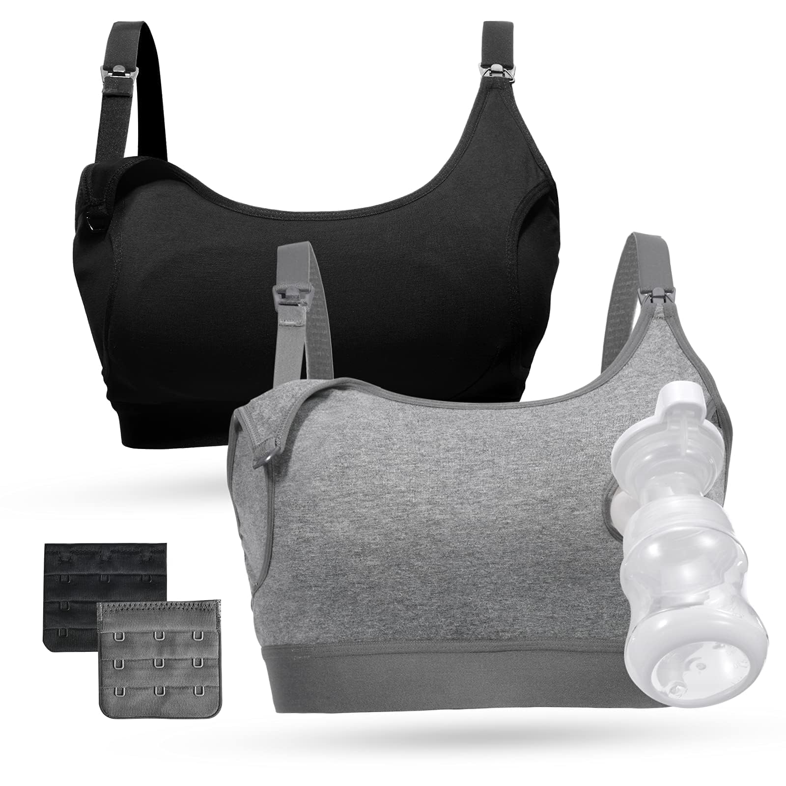 momcozy Hands Free Pumping Bra, Adjustable Breast-Pumps Holding Bra, Pumping & Nursing in One — view 8