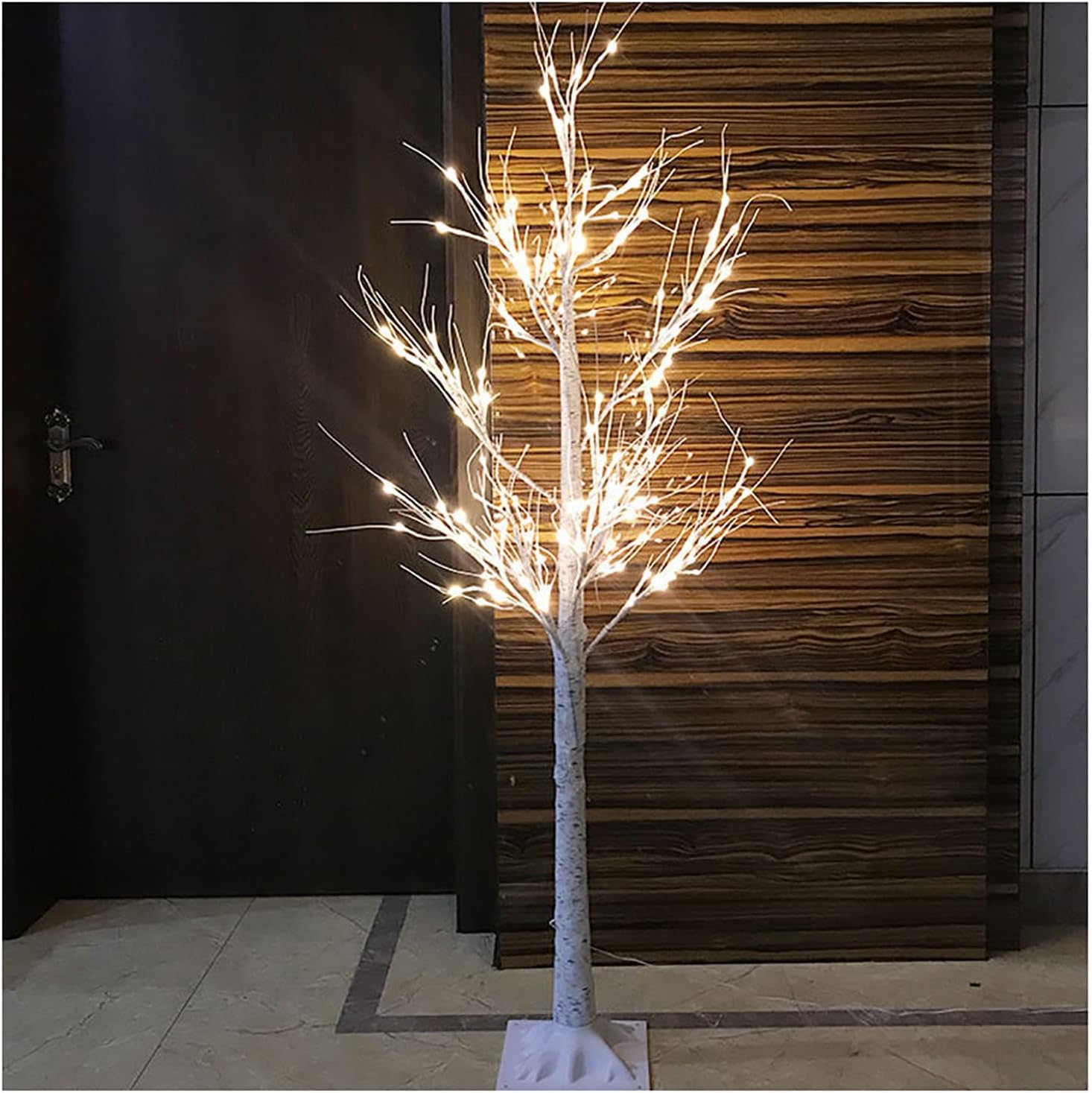 WGTCZY 3/5FT Lighted Birch Tree Fall Decorations for Home