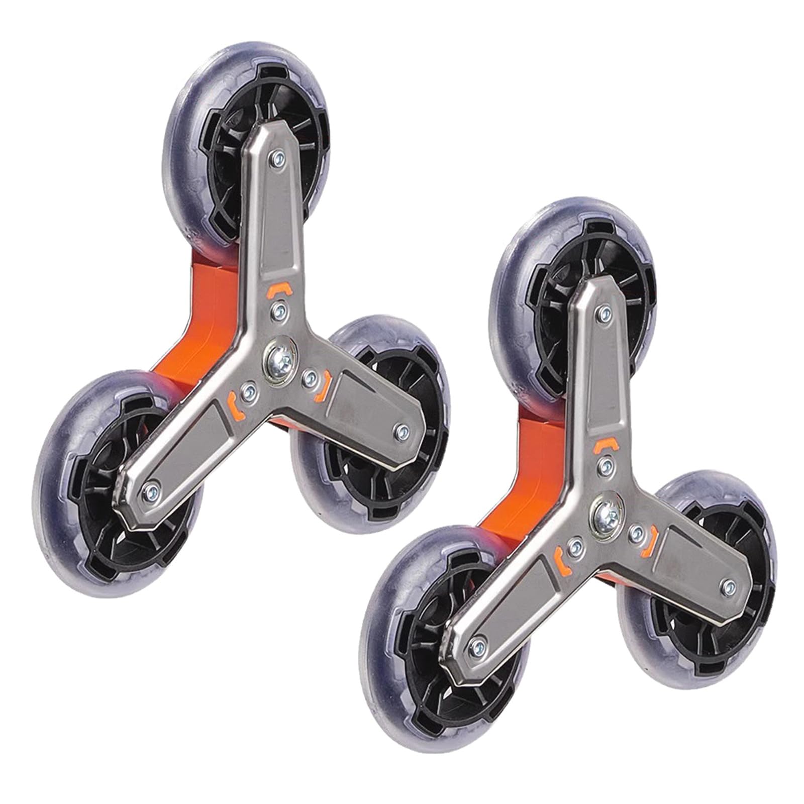 Msioytog 2pcs Steel Shopping Cart Wheel Triangle Designs Stair Climbing Cart Wheel Upgrades for Enhances Stability on Stair Climbing